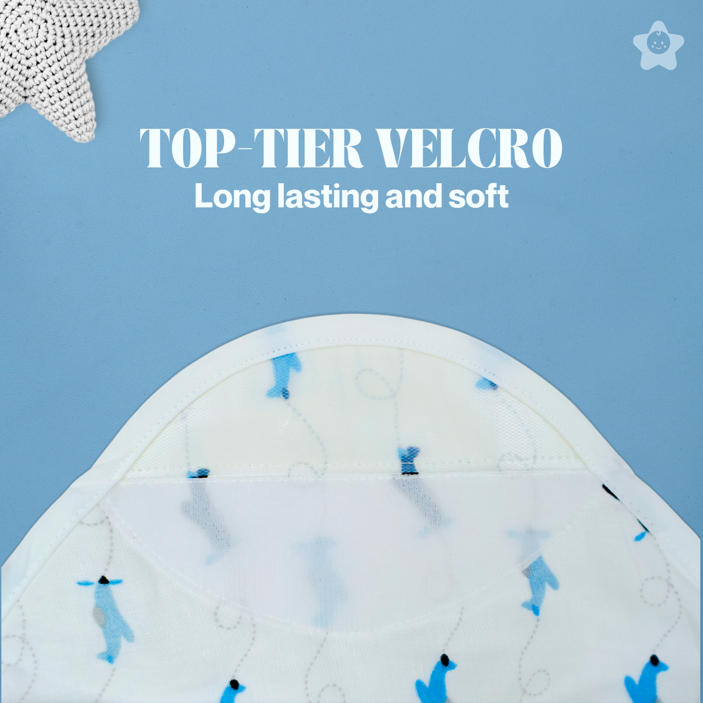 Kika Kiki Jet Setters Velcro Muslin Swaddle -100% Muslin Swaddle Wrapper (Pack of 1)