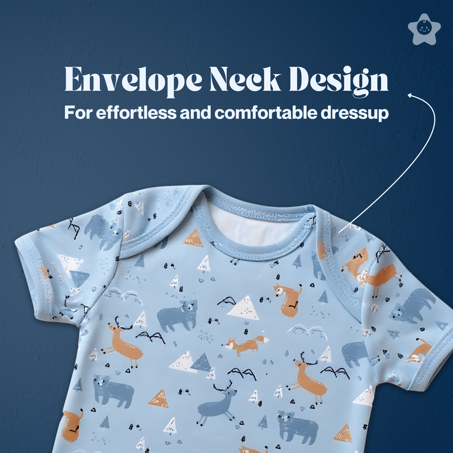 Cyan Shades BodySuits - 100% Ultra Soft Knitted Cotton Unisex Onesies (Pack of 2)
