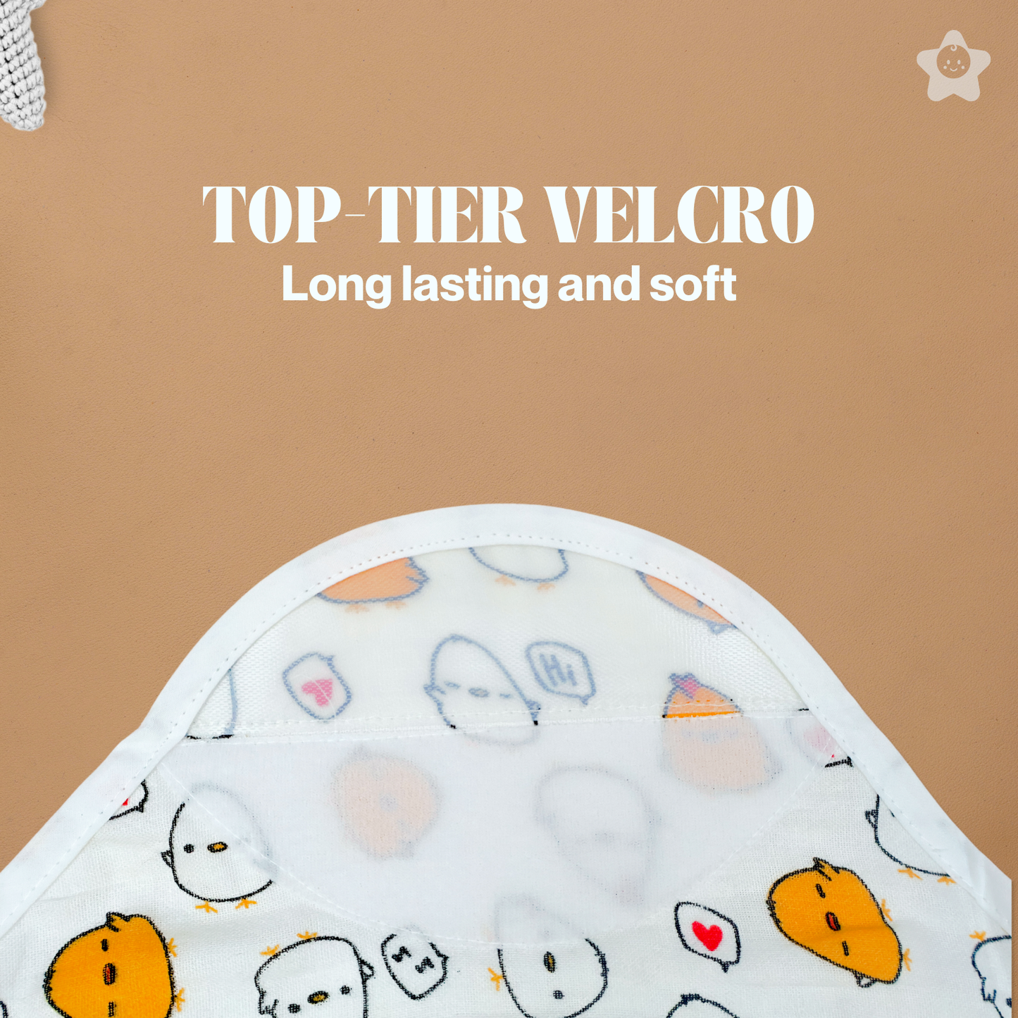 Kika Kiki Joyful Quacks Velcro Muslin Swaddle -100% Muslin Swaddle Wrapper (Pack of 1)