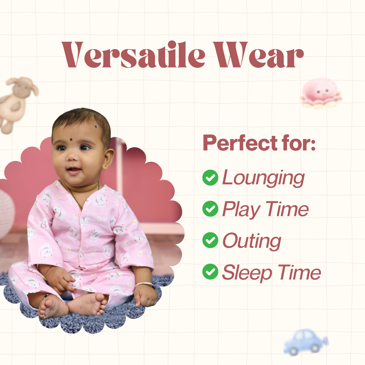 Unicorn Skies Co-ord set | 100% Ultra soft Knitted Cotton Baby Lounge wear (pack of 1)