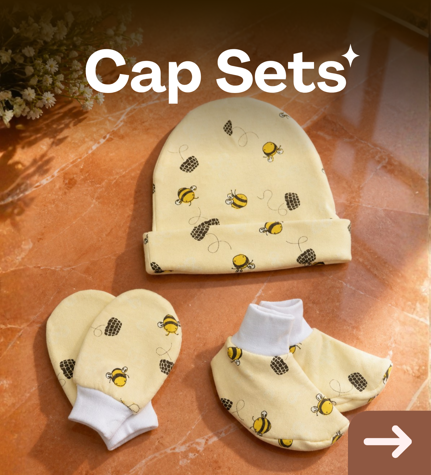 Cap, Mitten and Booties Set