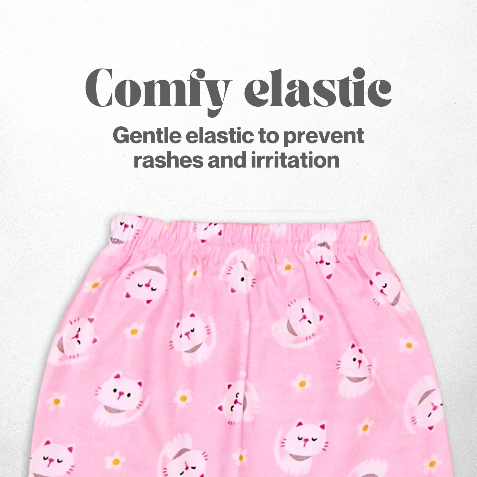 Kika Kiki Kitty Bloom Muslin Co-ord set | 100% Ultra soft FInest Cotton Lounge wear (pack of 1)