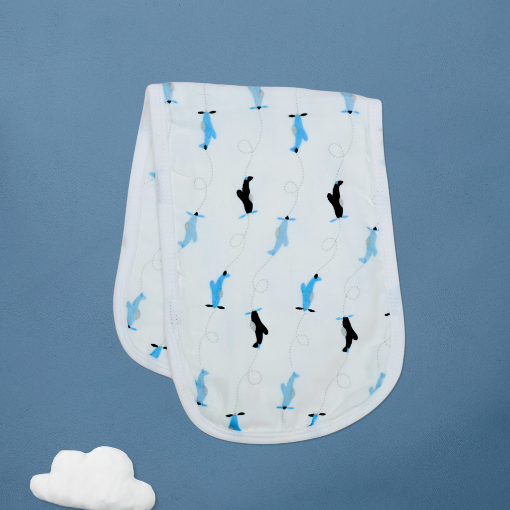 Kika Kiki Sky Twinkles prints Burp Cloth- 100% Soft Muslin Cotton (Pack of 3)