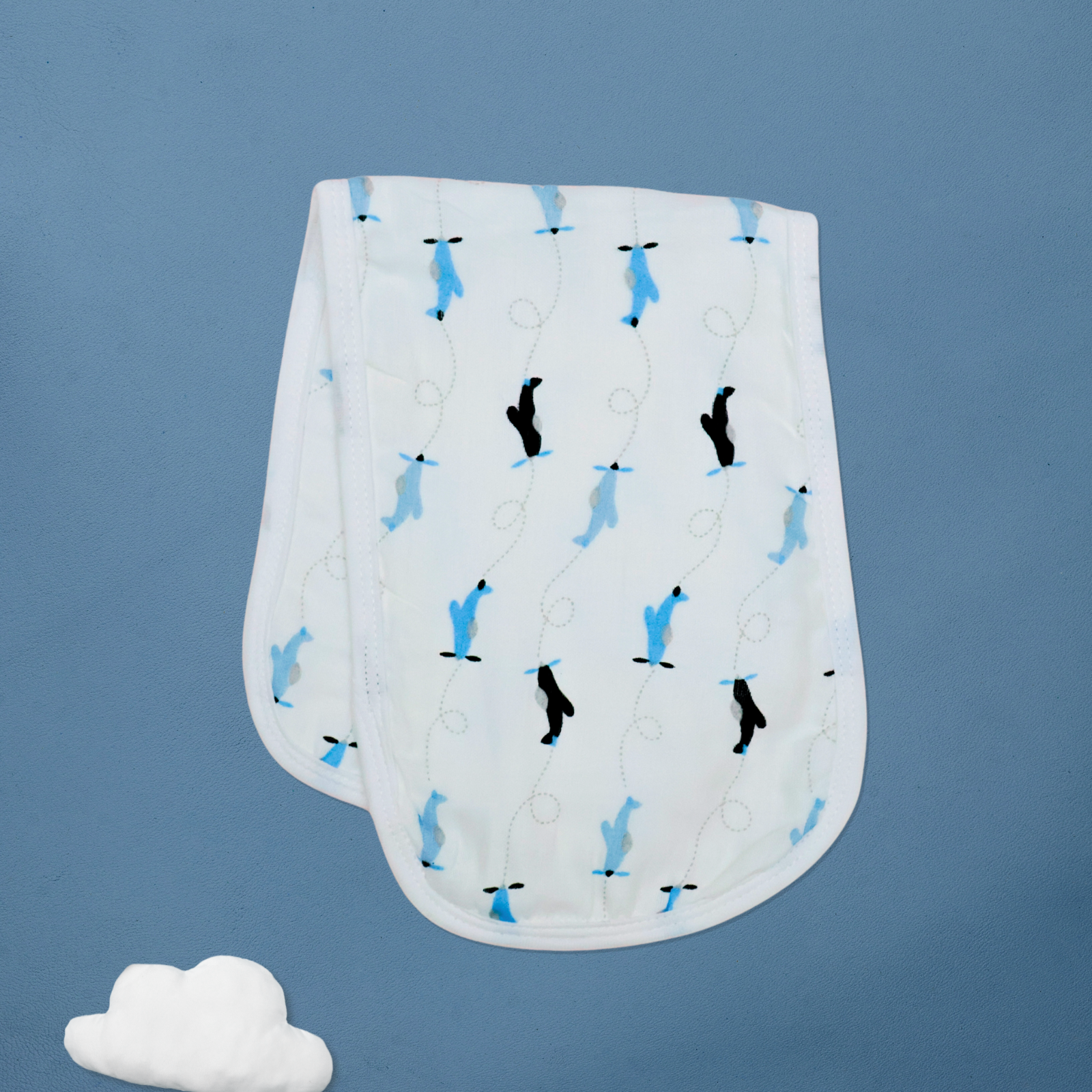 Kika Kiki Sky Twinkles prints Burp Cloth- 100% Soft Muslin Cotton (Pack of 3)