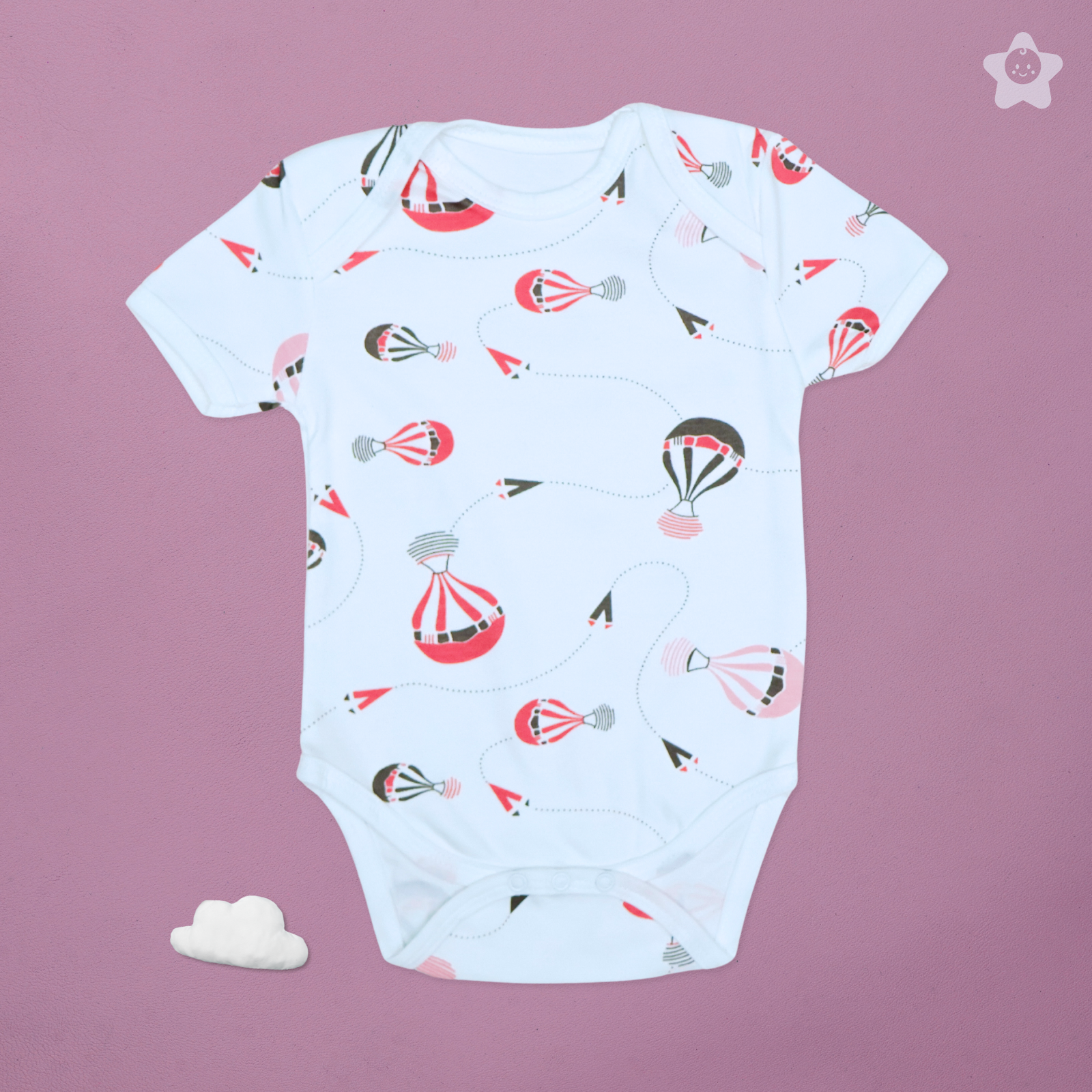 Kika Kiki Fuchisa BodySuits - 100% Ultra Soft Knitted Cotton Unisex Onesies (Pack of 2)