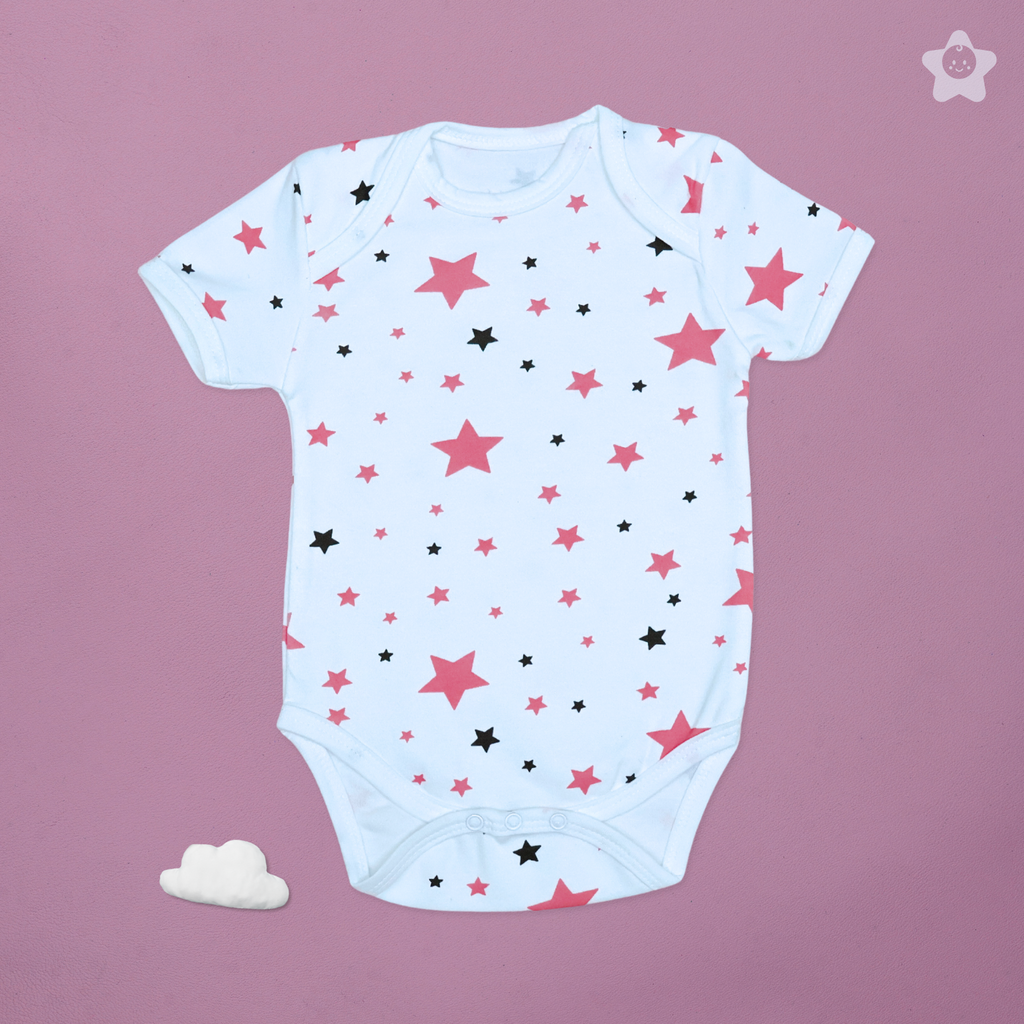 Kika Kiki Fuchisa BodySuits - 100% Ultra Soft Knitted Cotton Unisex Onesies (Pack of 2)