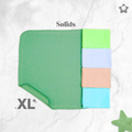 Kika Kiki XL Solids Pack Wash Cloths - 100% Ultra Soft Cotton Assorted Face wipes (Pack of 5)