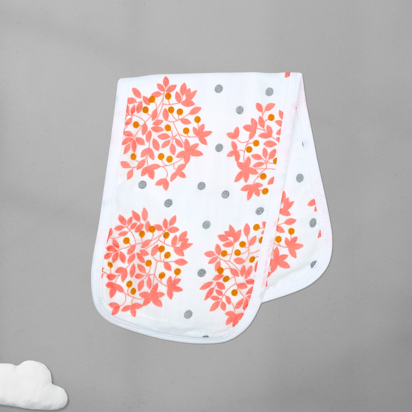 Kika Kiki Forest Prints Burp Cloth- 100% Soft Muslin Cotton (Pack of 3)