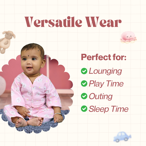 Kika Kiki Wise owls Muslin Co-ord set | 100% Ultra soft FInest Cotton Lounge wear (pack of 1)