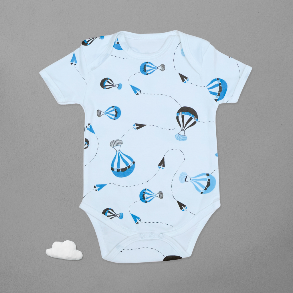 Kika Kiki Horizon Prints BodySuits - 100% Ultra Soft Knitted Cotton Unisex Onesies (Pack of 3)