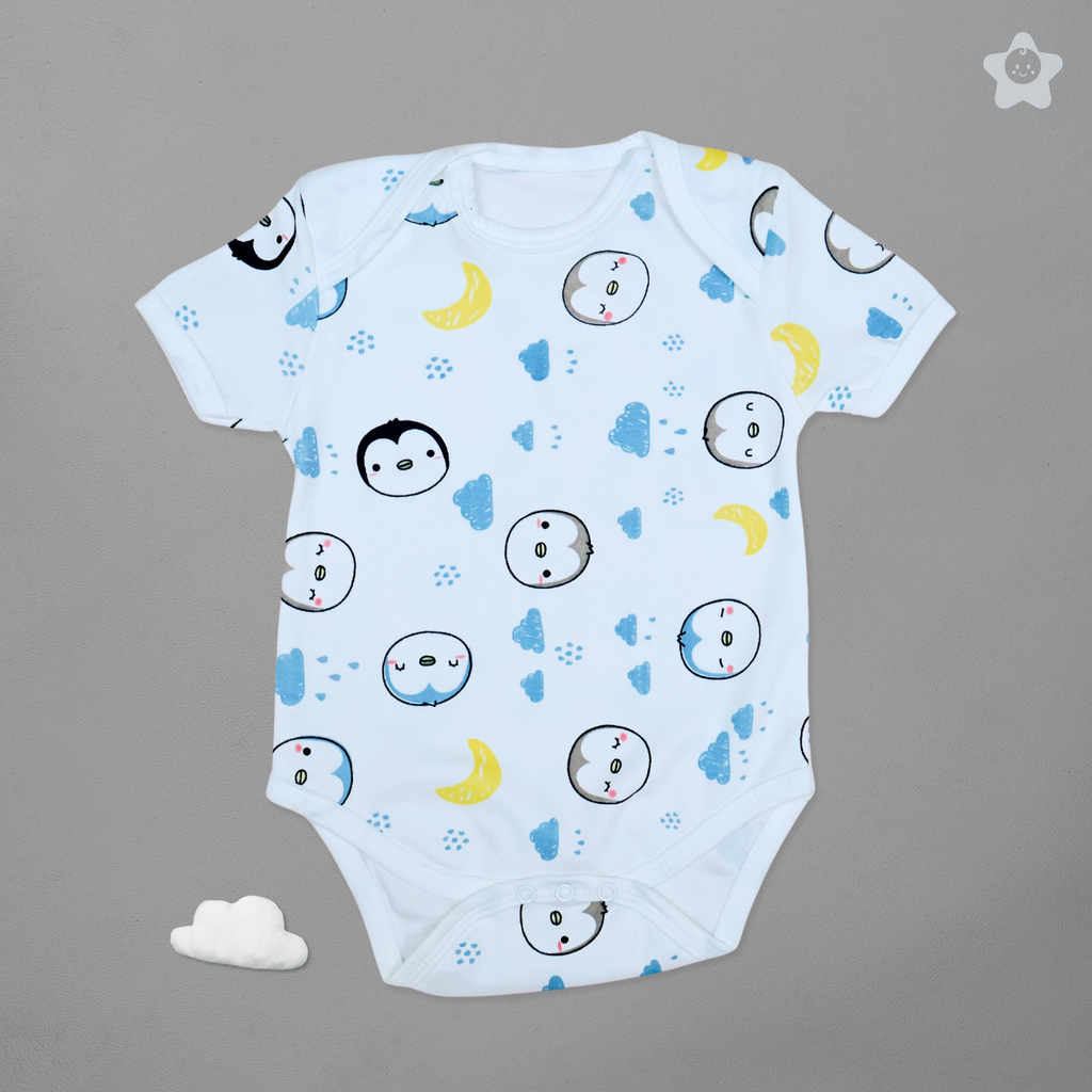 Kika Kiki Horizon Prints BodySuits - 100% Ultra Soft Knitted Cotton Unisex Onesies (Pack of 3)