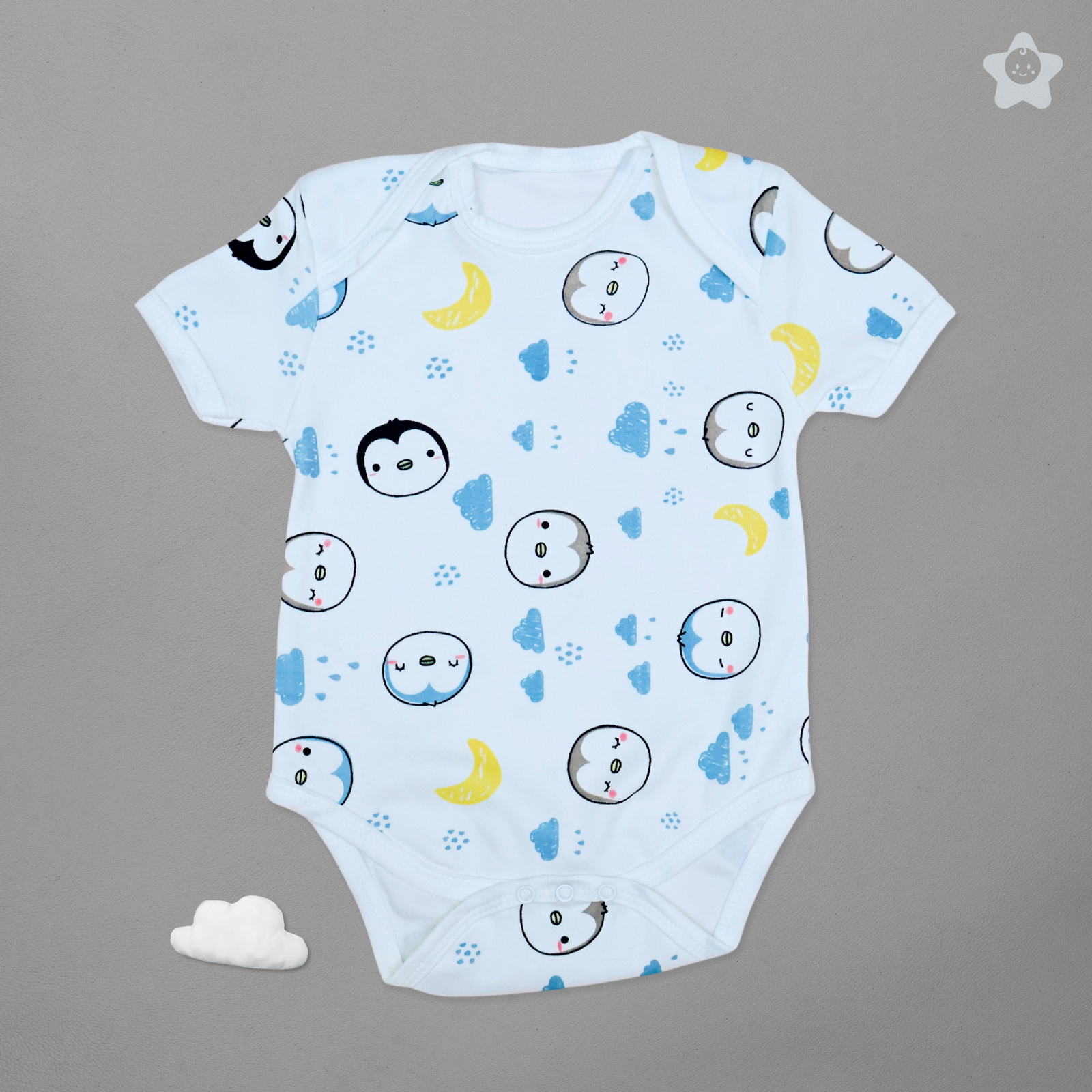 Kika Kiki Horizon Prints BodySuits - 100% Ultra Soft Knitted Cotton Unisex Onesies (Pack of 3)