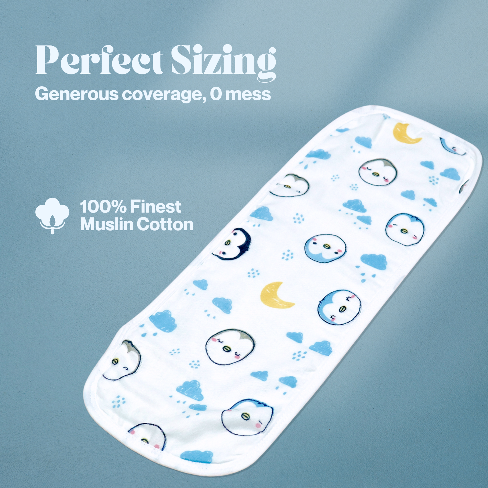 Kika Kiki Buddy Boho Burp Cloth- 100% Soft Muslin Cotton (Pack of 3)