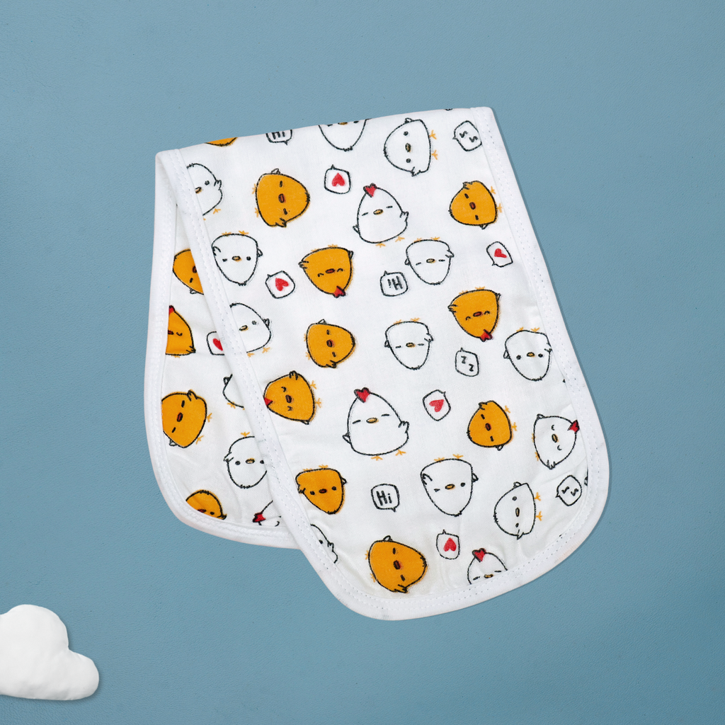 Kika Kiki Buddy Boho Burp Cloth- 100% Soft Muslin Cotton (Pack of 3)