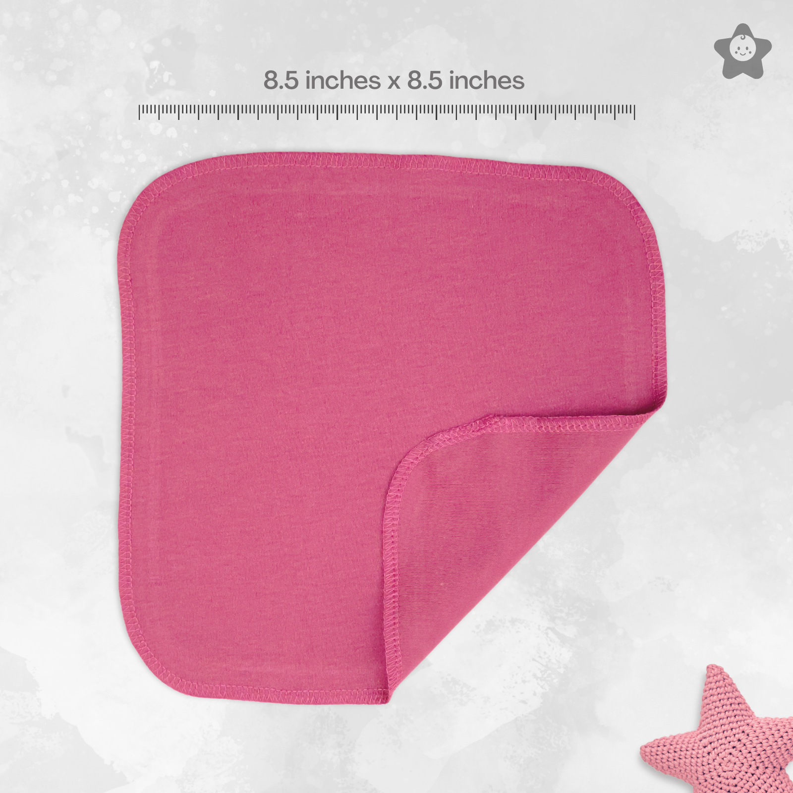 Kika Kiki Fusion Pack Wash Cloths - 100% Ultra Soft Cotton Assorted Face wipes (Pack of 5)