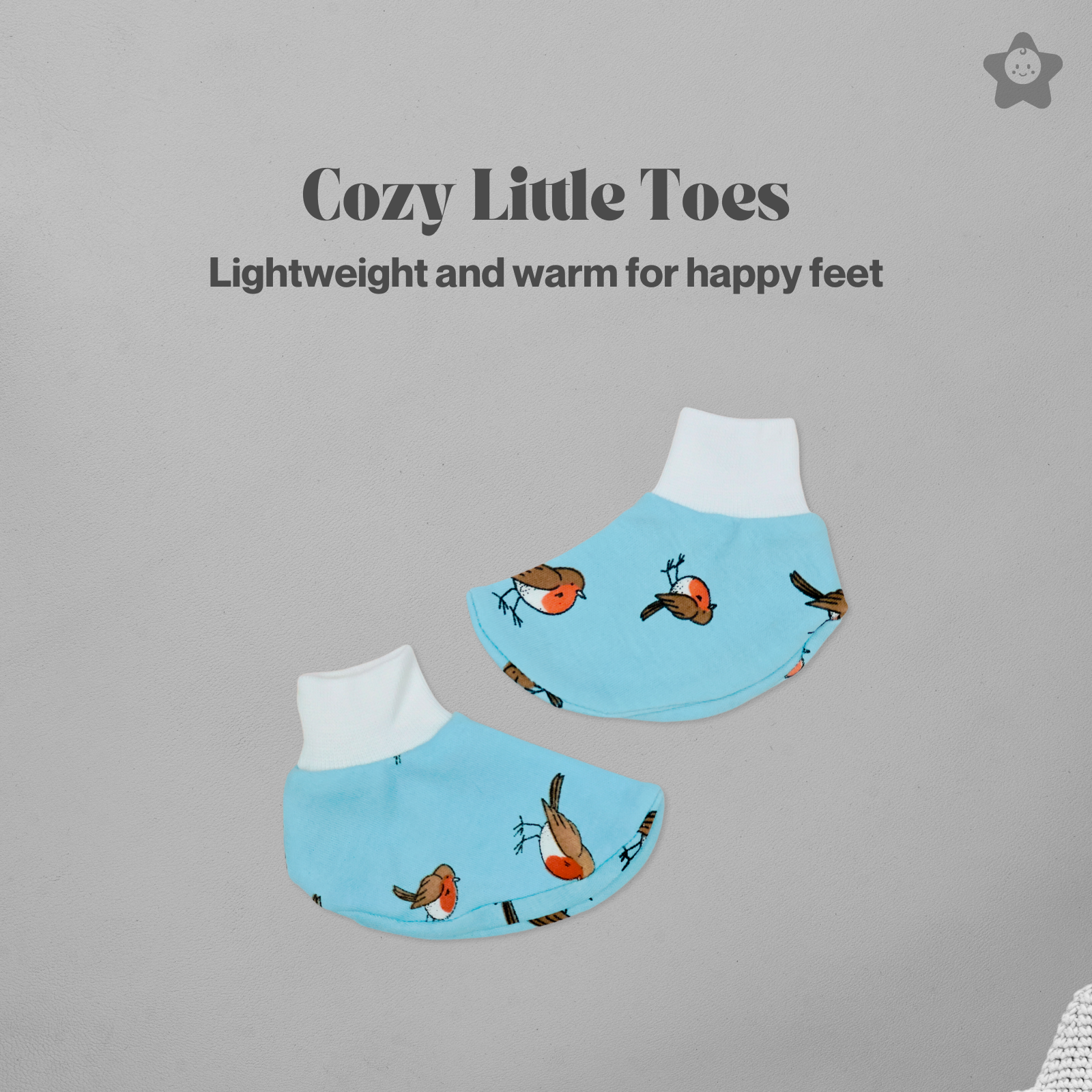Kika Kiki Cap Mittens Booties Set - 100% Ultra Soft Cotton Combo Sparrows prints