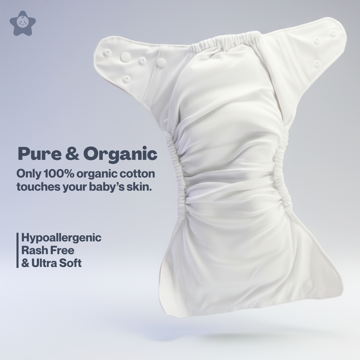 Butterflies Air Diaper | Organic Muslin Cotton Comfort for Babies