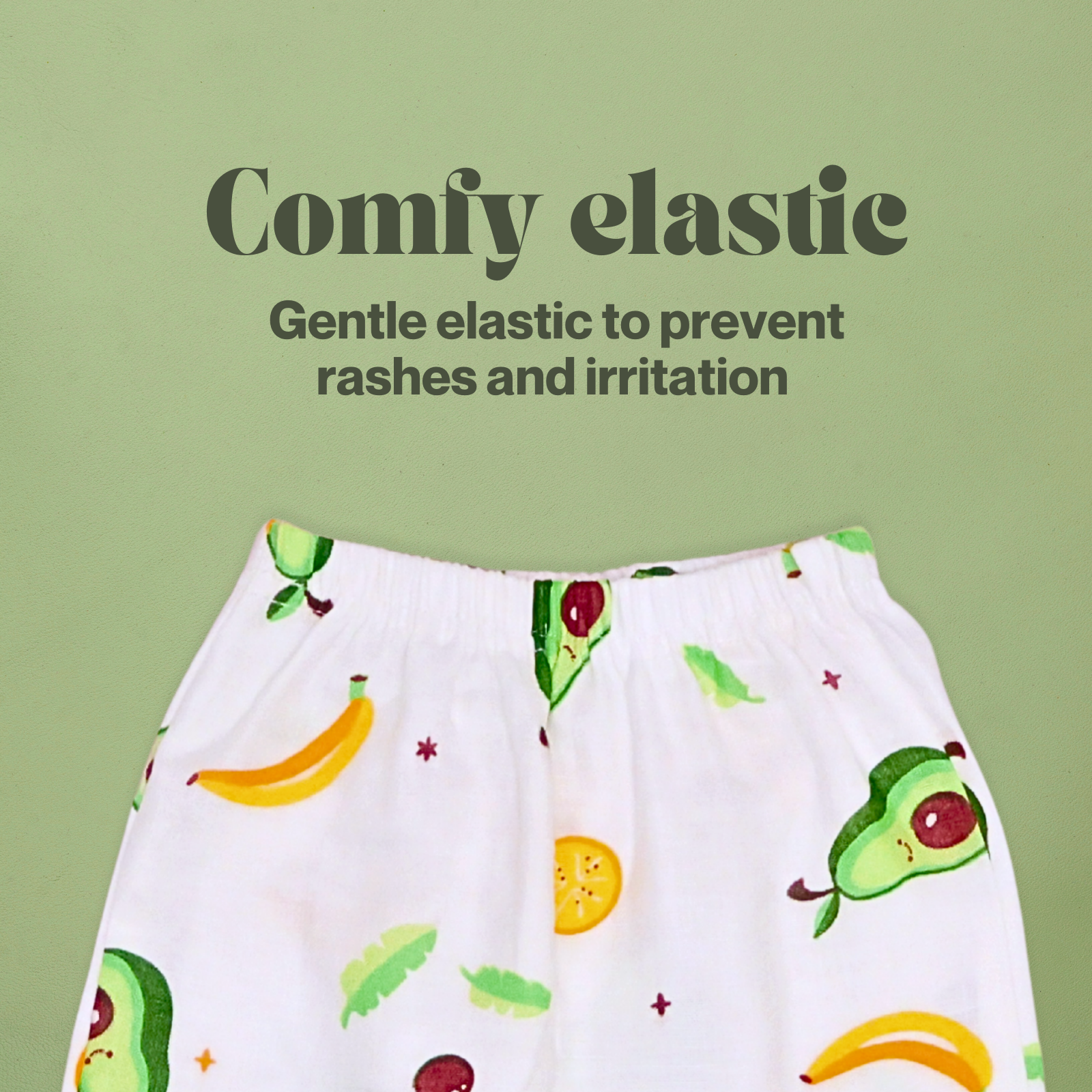 Kika Kiki Avocado Muslin Co-ord set | 100% Ultra soft FInest Cotton Lounge wear (pack of 1)