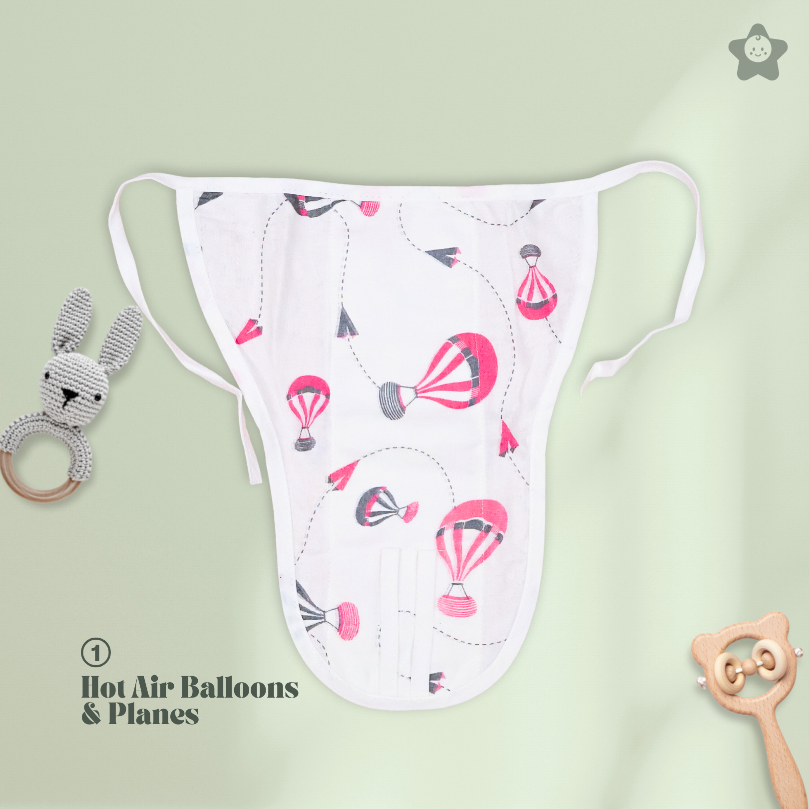Kika Kiki Bliss Edition 100% Muslin Nappies - 100% Soft Cotton Langot (Pack of 6)