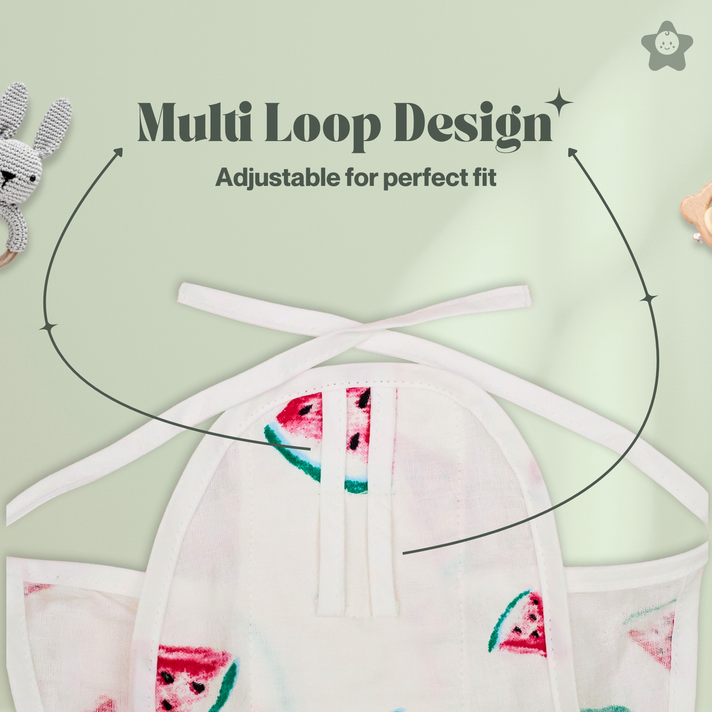 Kika Kiki Bliss Edition 100% Muslin Nappies - 100% Soft Cotton Langot (Pack of 6)