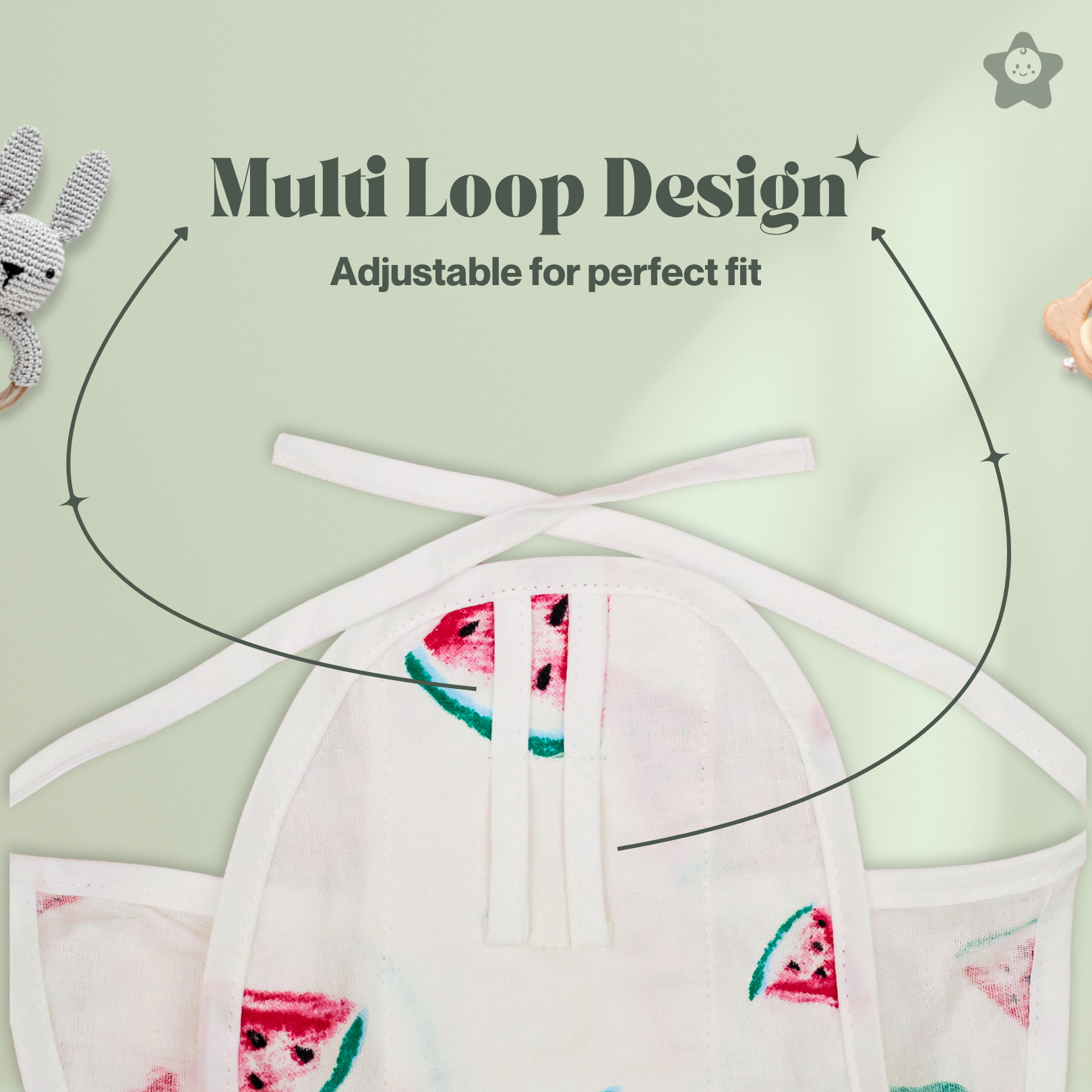 Kika Kiki Bliss Edition 100% Muslin Nappies - 100% Soft Cotton Langot (Pack of 6)