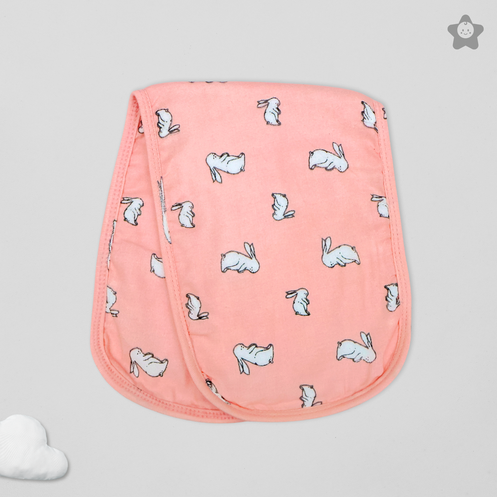 Kika Kiki Blossom Prints Burp Cloth- 100% Soft Muslin Cotton (Pack of 3)