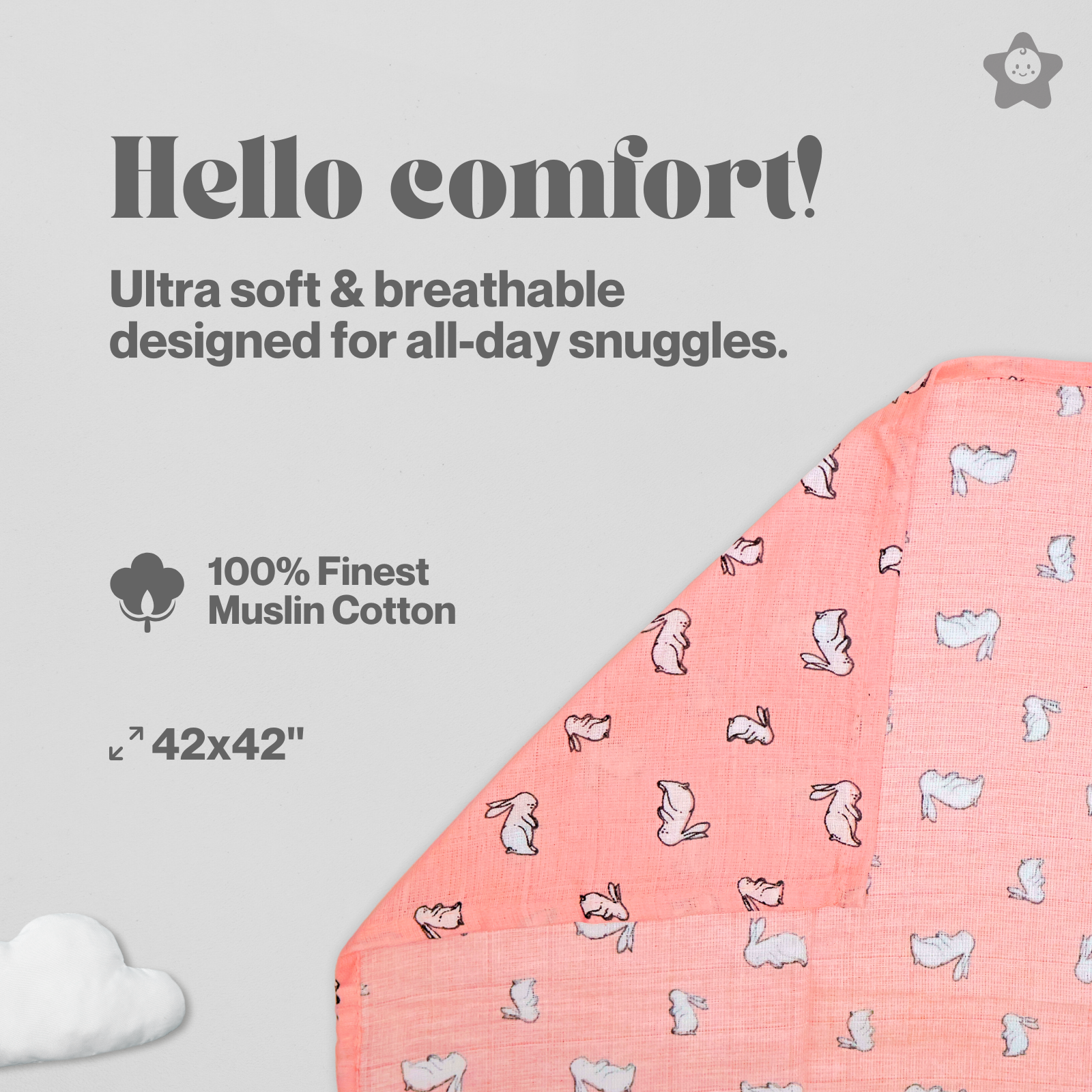 Kika Kiki Blossom Prints Muslin Swaddle Blanket - Ultra soft 100% Muslin Cotton Swaddle Wrapper (pack of 3)