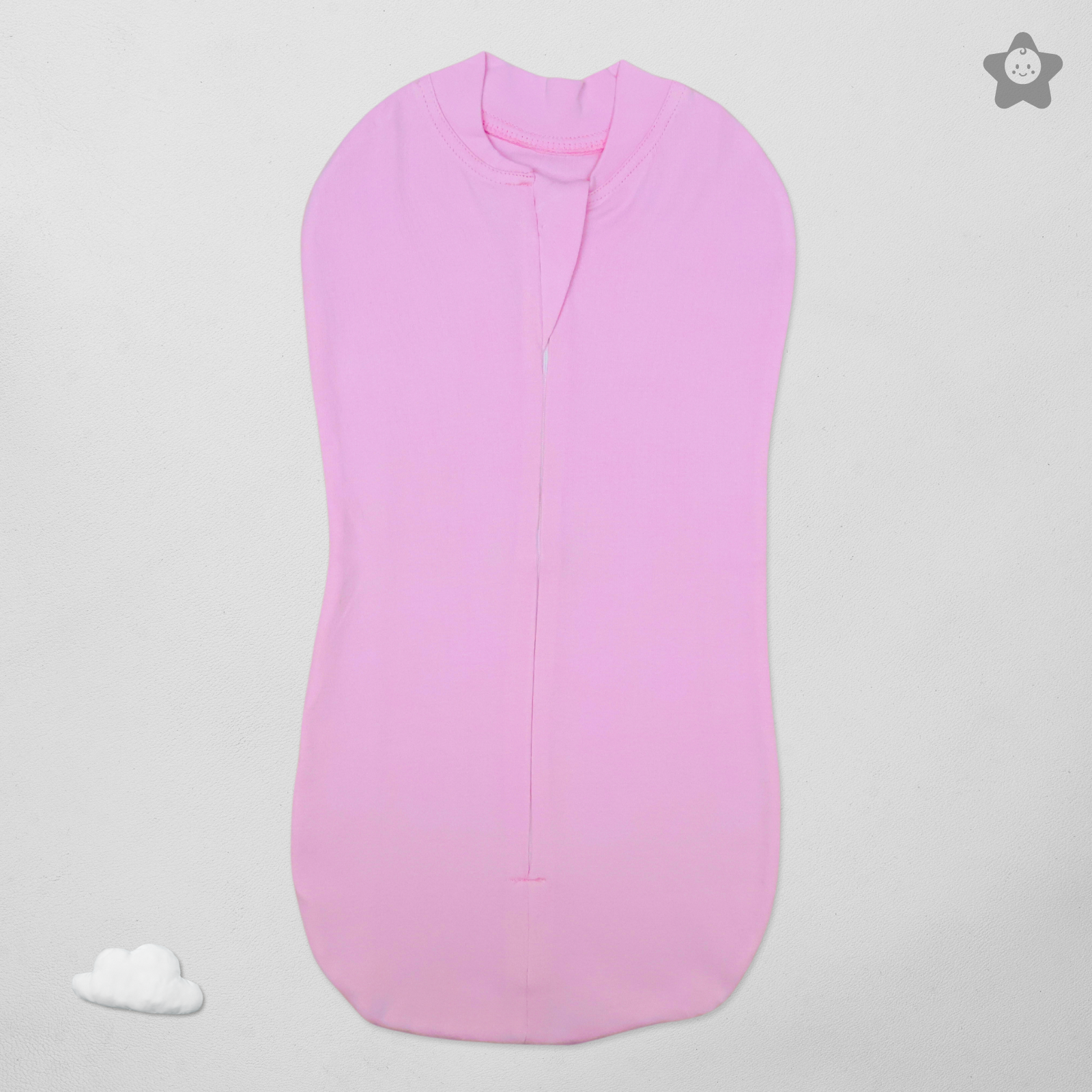 Kika Kiki Sleeping Pods Swaddle For New Born Babies - arms up design Blush Pink