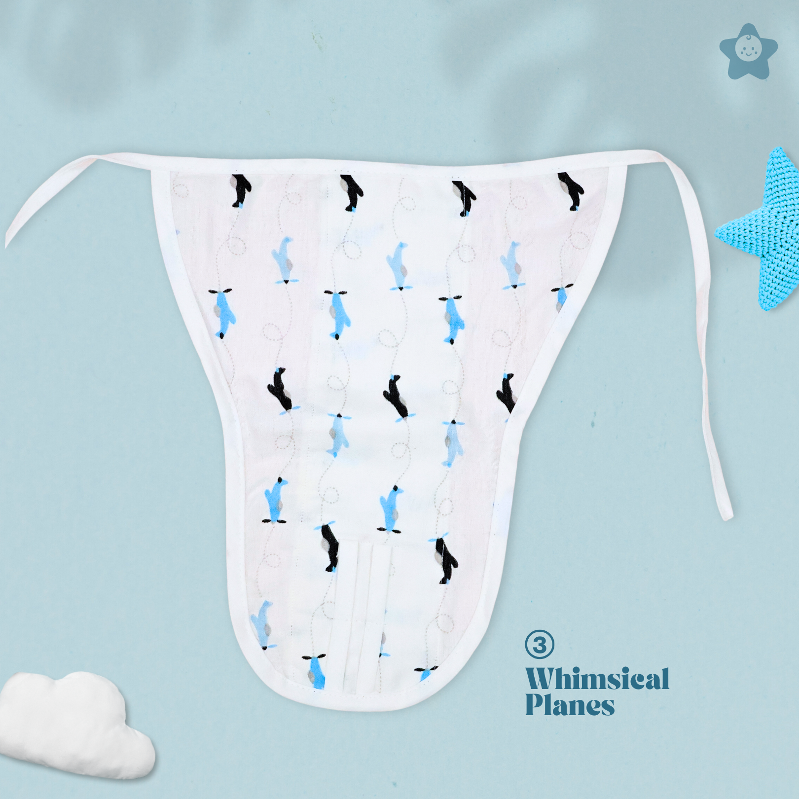 Kika Kiki Boho Sky Edition 100% Muslin Nappies - 100% Soft Cotton Langot (Pack of 6)