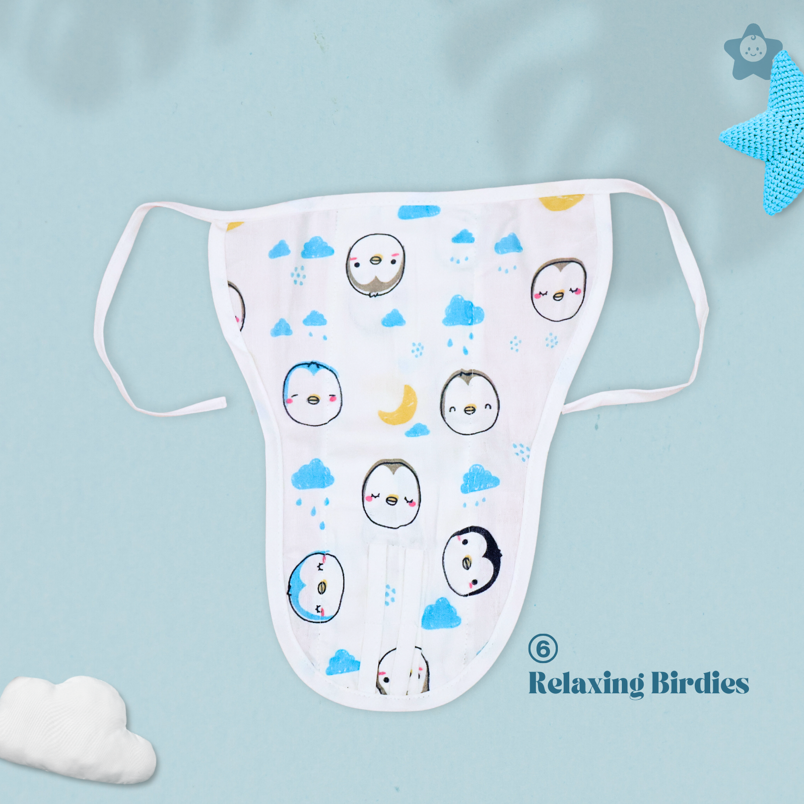 Kika Kiki Boho Sky Edition 100% Muslin Nappies - 100% Soft Cotton Langot (Pack of 6)