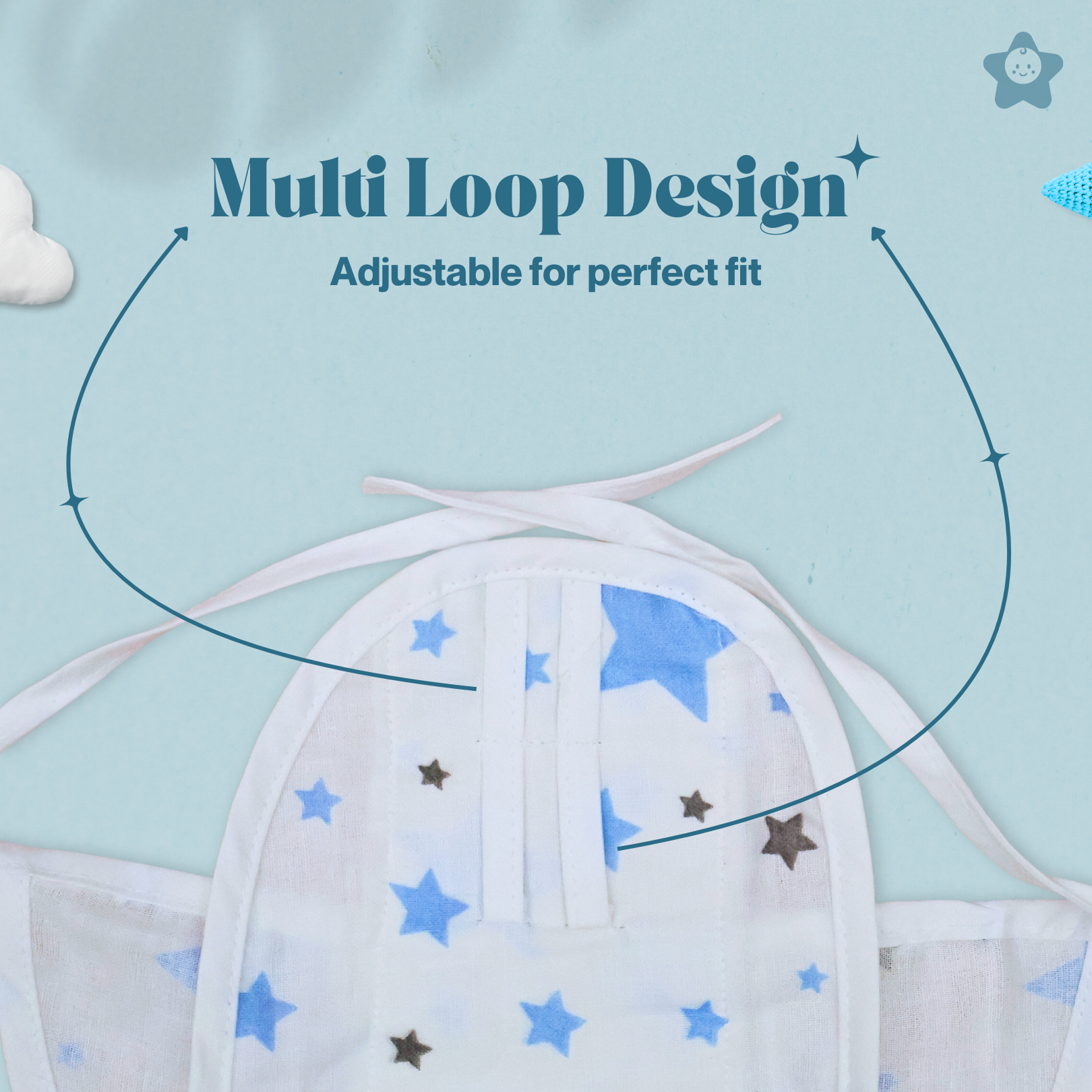 Kika Kiki Boho Sky Edition 100% Muslin Nappies - 100% Soft Cotton Langot (Pack of 6)