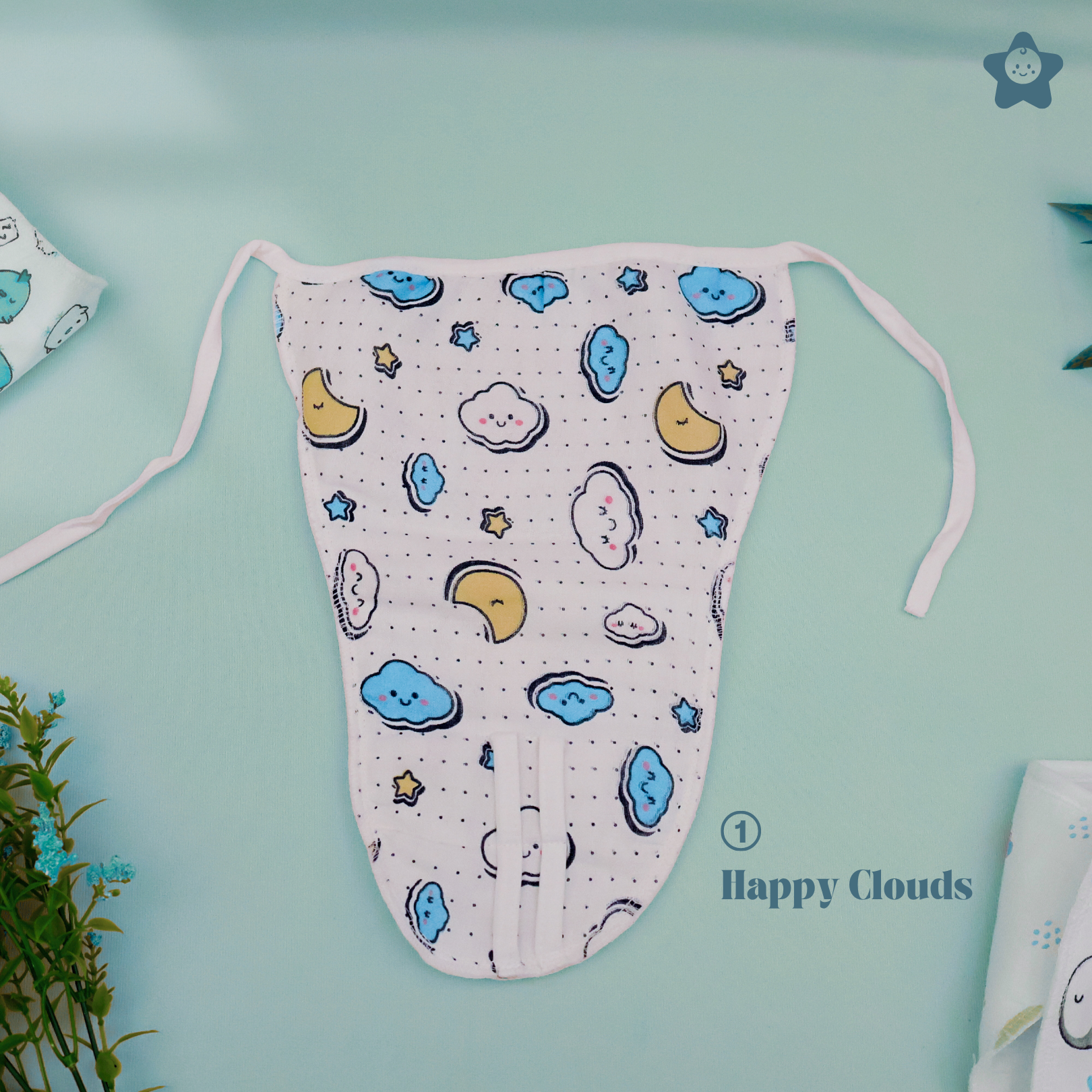 Kika Kiki Buddy Boho Muslin Padded Nappies - 100% Soft Cotton Langot (Pack of 3)