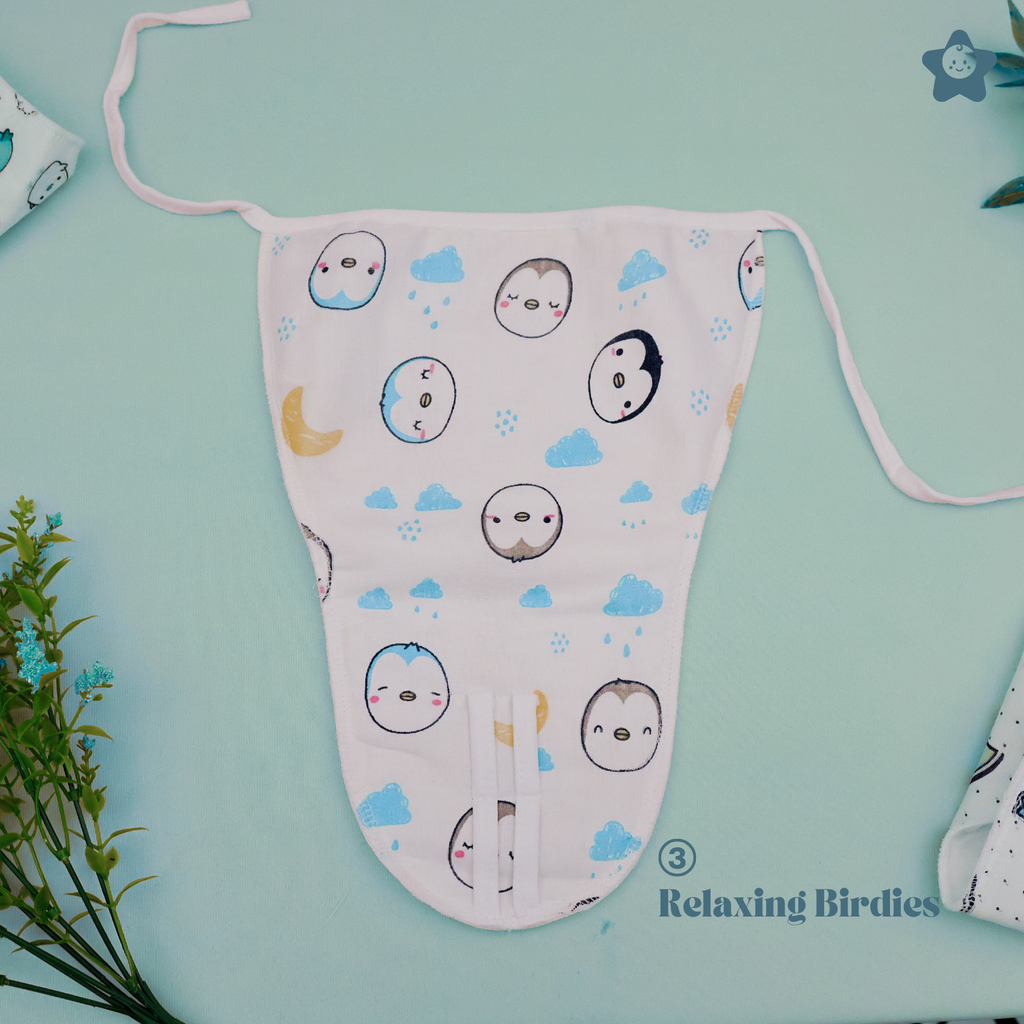 Kika Kiki Buddy Boho Muslin Padded Nappies - 100% Soft Cotton Langot (Pack of 3)