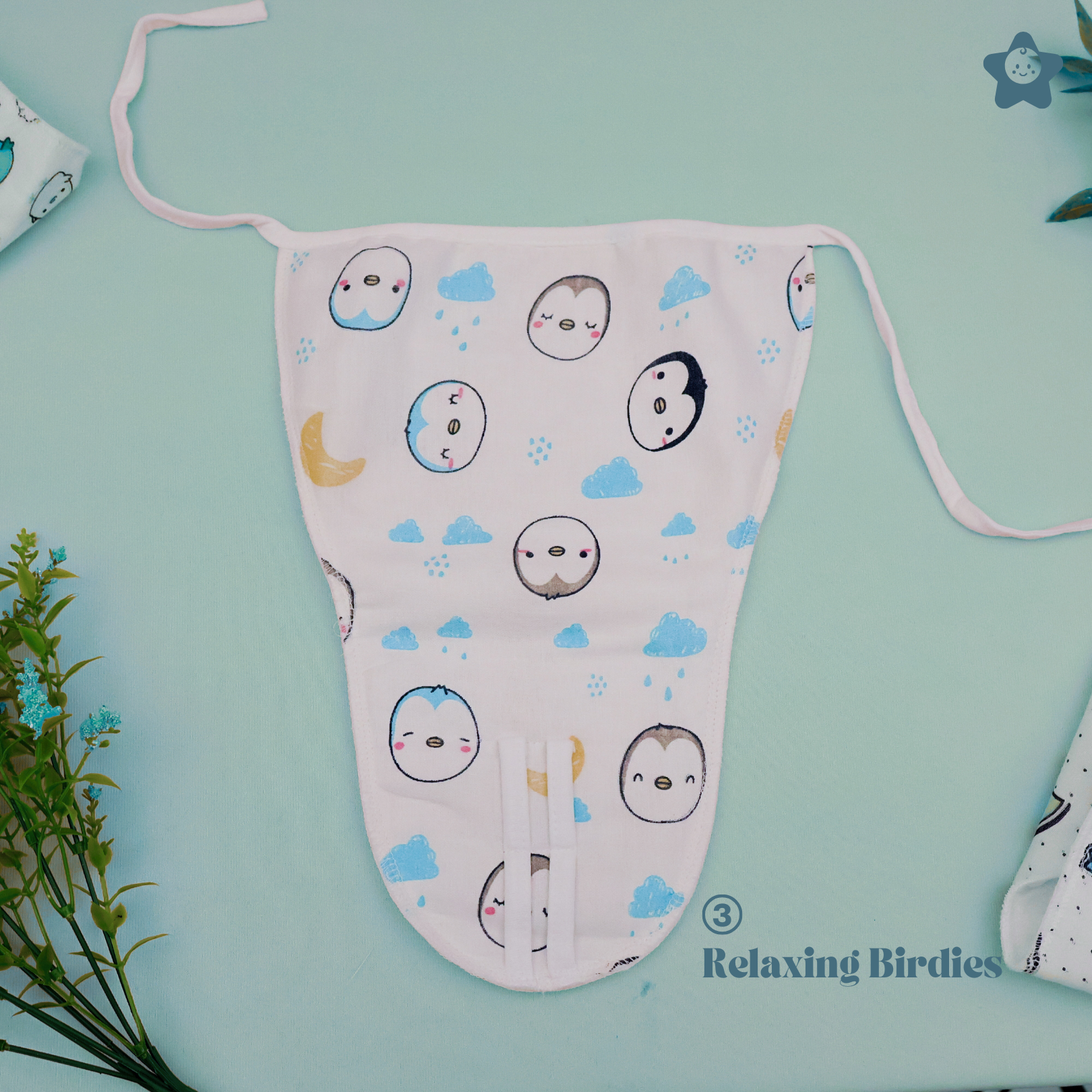 Kika Kiki Buddy Boho Muslin Padded Nappies - 100% Soft Cotton Langot (Pack of 3)