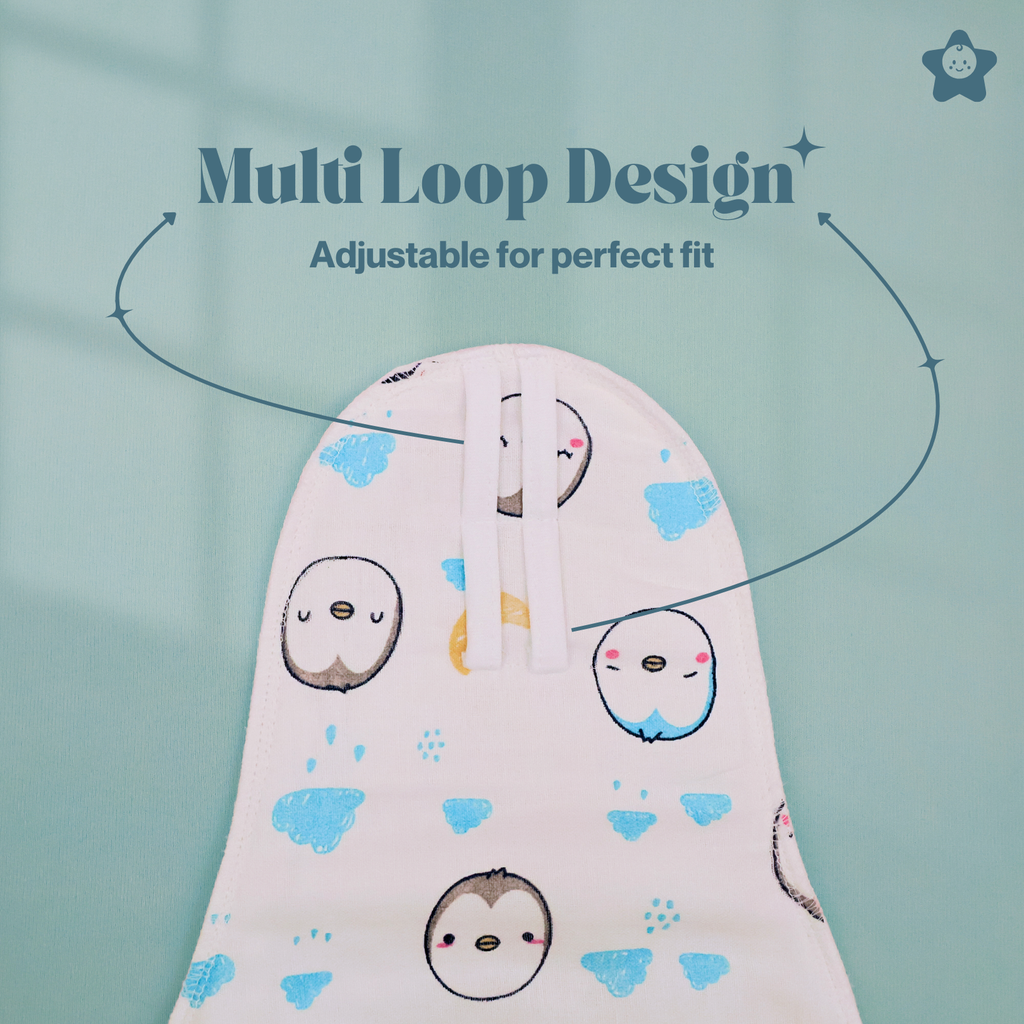 Kika Kiki Buddy Boho Muslin Padded Nappies - 100% Soft Cotton Langot (Pack of 3)