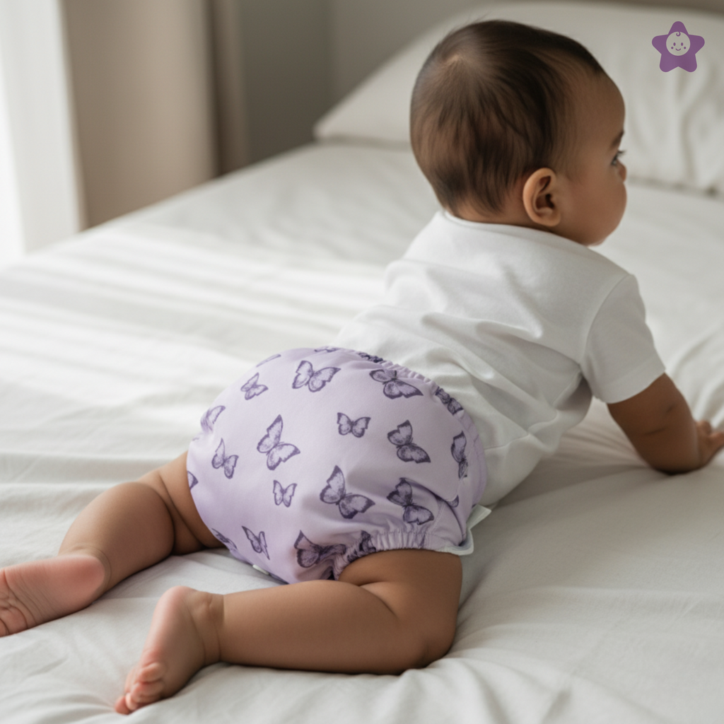Kika Kiki Butterflies Air Diaper | Organic Muslin Cotton Comfort for Babies