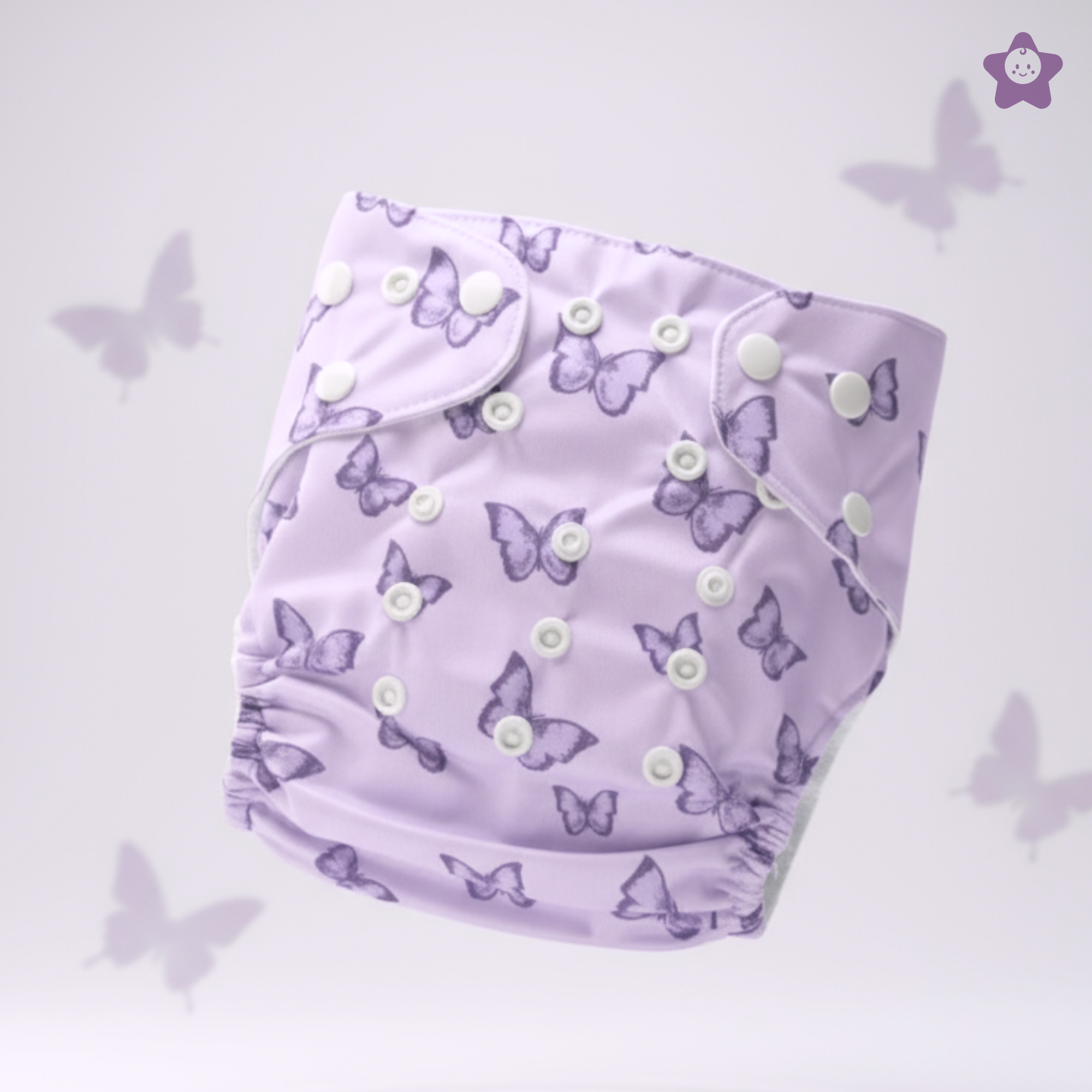 Kika Kiki Butterflies Air Diaper | Organic Muslin Cotton Comfort for Babies