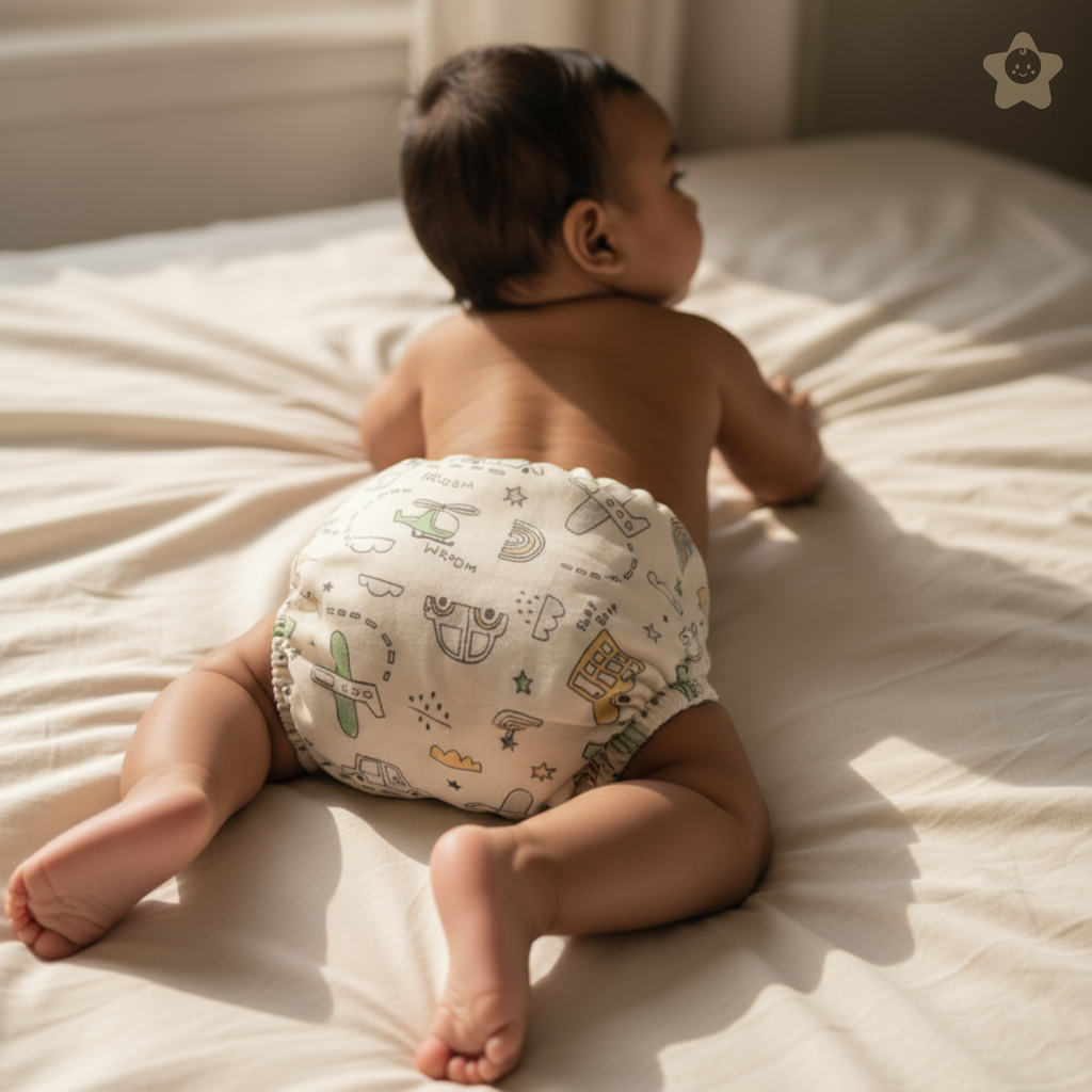 Kika Kiki City Life Air Diaper | Organic Muslin Cotton Comfort for Babies
