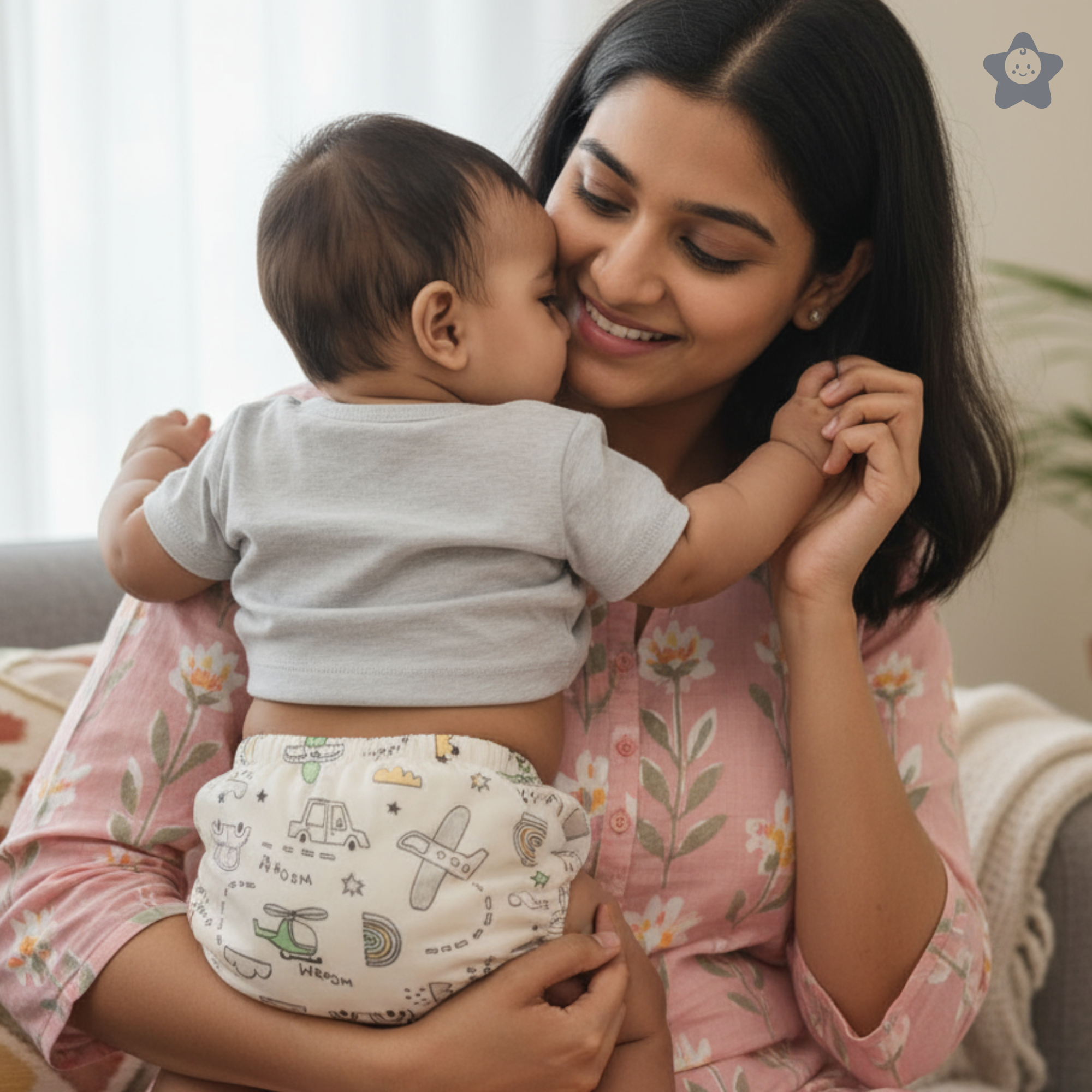 Kika Kiki City Life Air Diaper | Organic Muslin Cotton Comfort for Babies