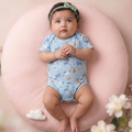 Kika Kiki Cyan Shades BodySuits - 100% Ultra Soft Knitted Cotton Unisex Onesies (Pack of 2)