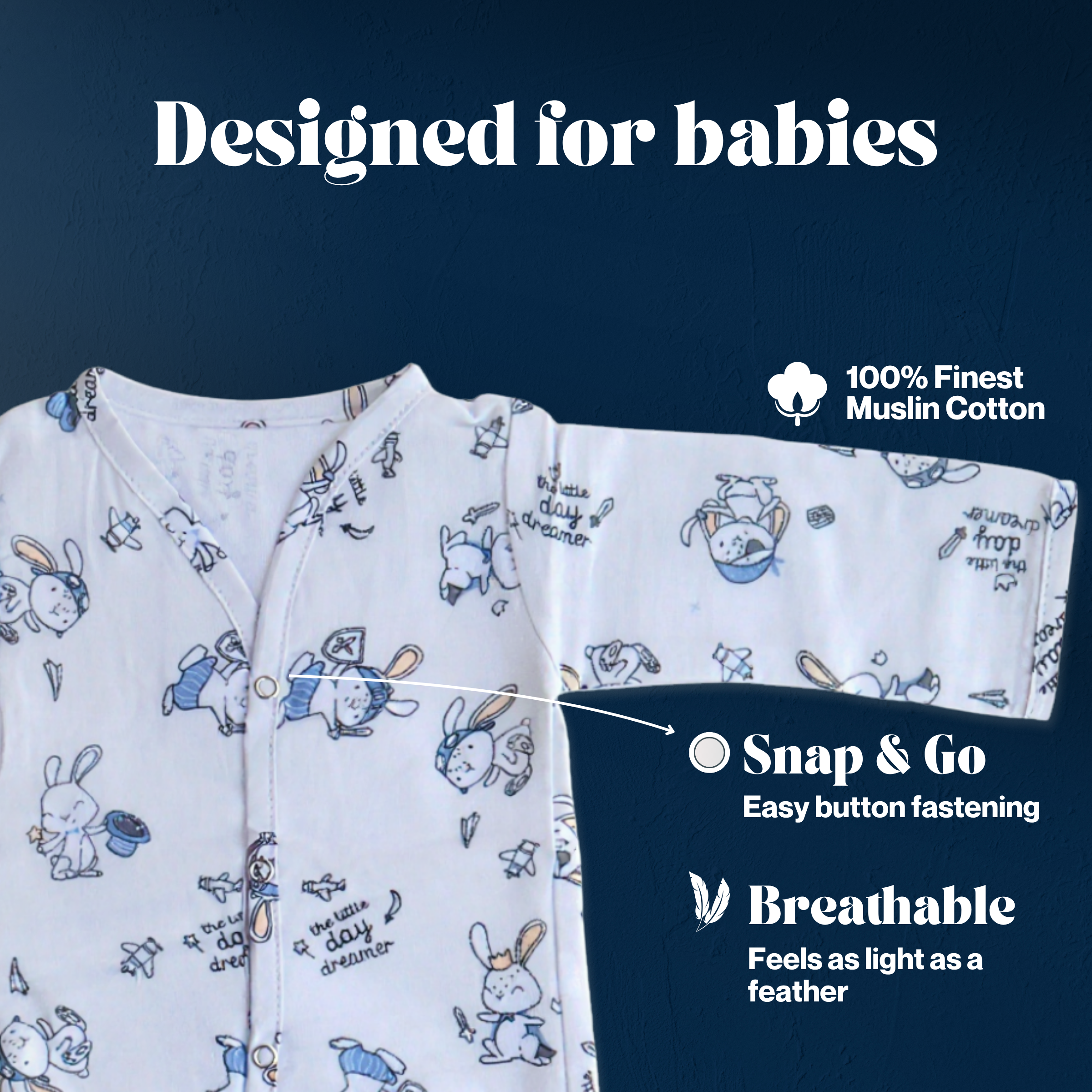 Kika Kiki Day Dreamer Muslin Co-ord set | 100% Ultra soft Finest Cotton Lounge wear (pack of 1)