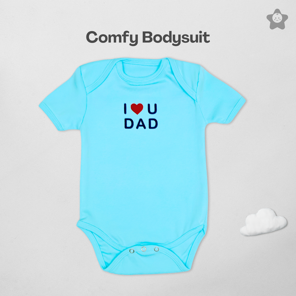 Kika Kiki First Love Giftset - I Love You Dad - The Perfect Gift for New Parents - Bodysuit Set For Just Born