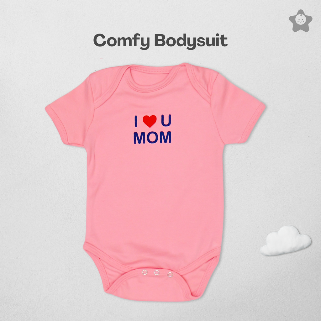 Kika Kiki First Love Giftset - I Love You Mom - The Perfect Gift for New Parents - Bodysuit Set For Just Born