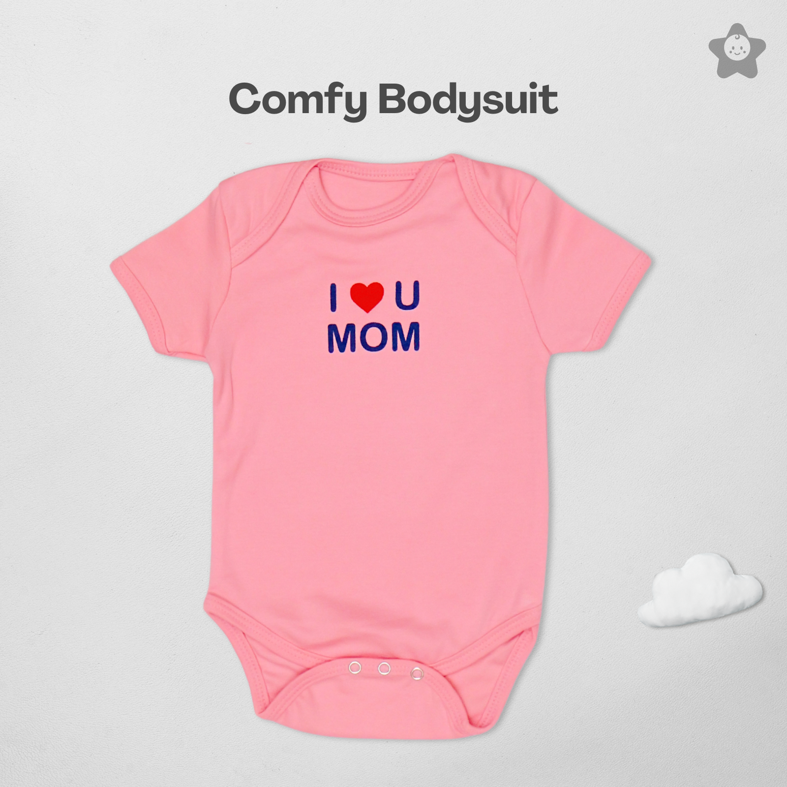 Kika Kiki First Love Giftset - I Love You Mom - The Perfect Gift for New Parents - Bodysuit Set For Just Born