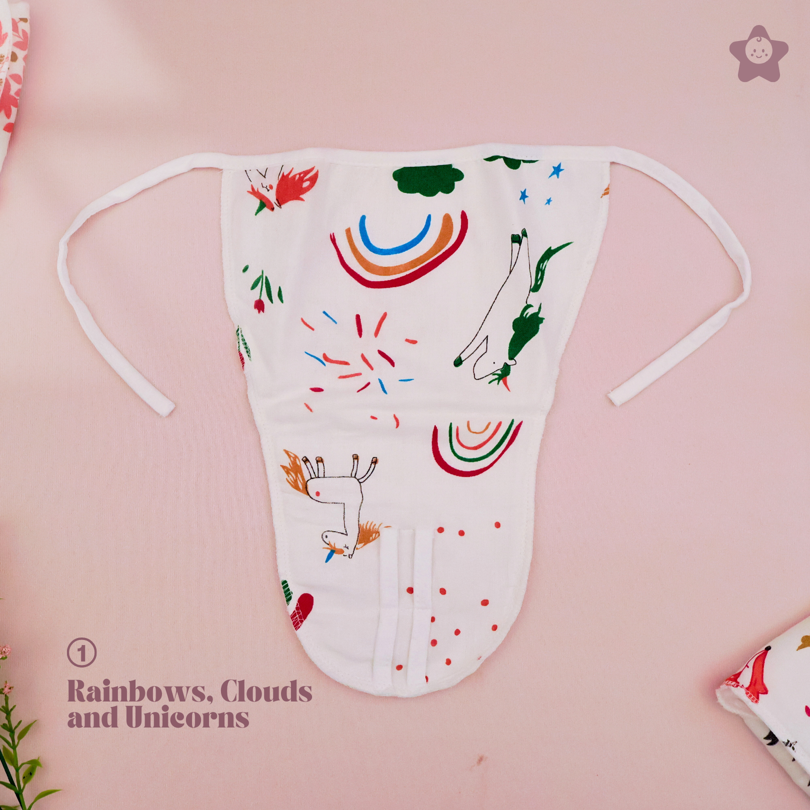 Kika Kiki Forest edition Muslin Padded Nappies - 100% Soft Cotton Langot (Pack of 3)
