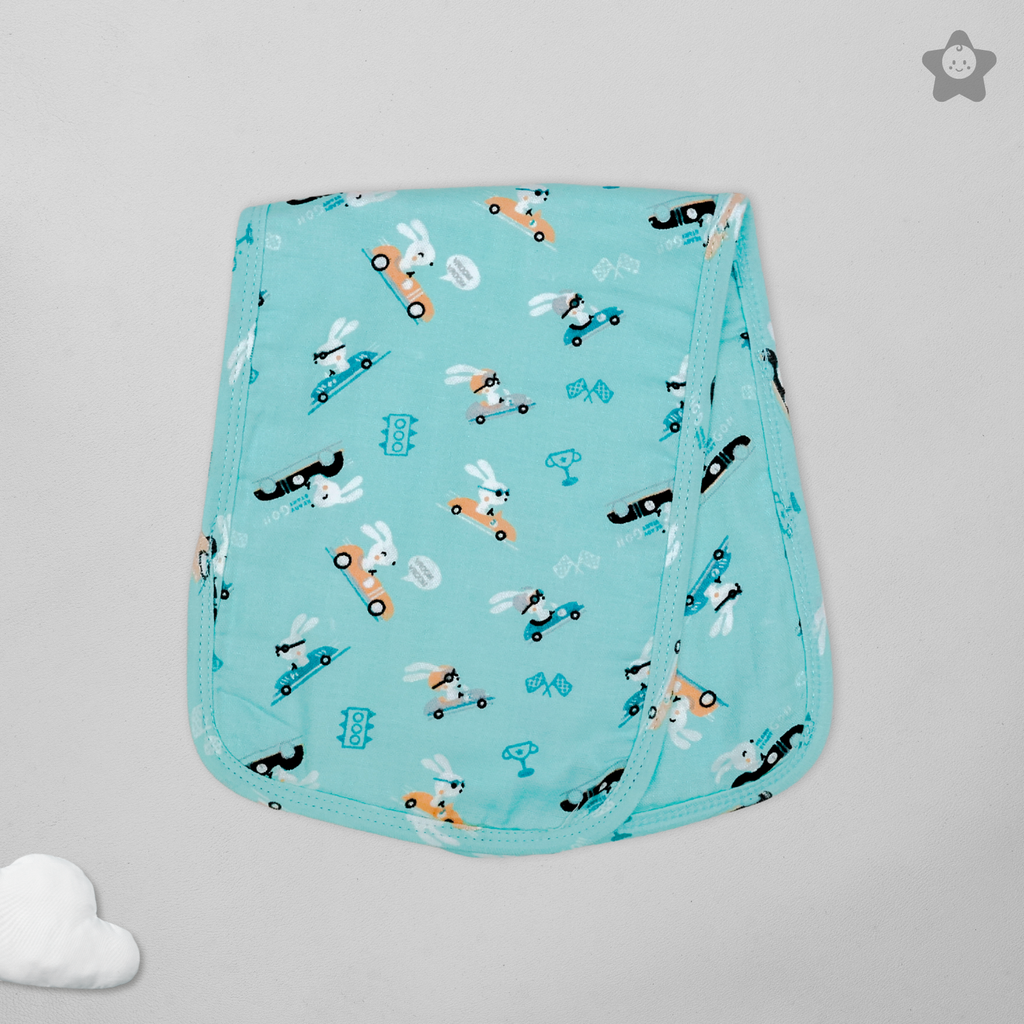 Kika Kiki Frolic Prints Burp Cloth- 100% Soft Muslin Cotton (Pack of 3)