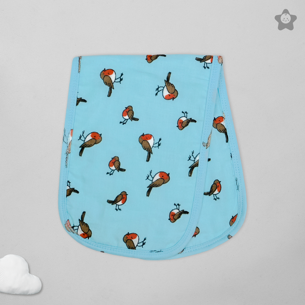Kika Kiki Frolic Prints Burp Cloth- 100% Soft Muslin Cotton (Pack of 3)