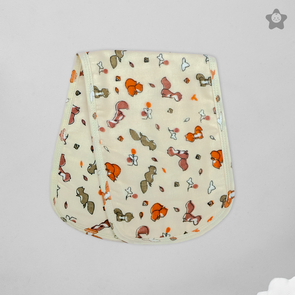 Kika Kiki Frolic Prints Burp Cloth- 100% Soft Muslin Cotton (Pack of 3)