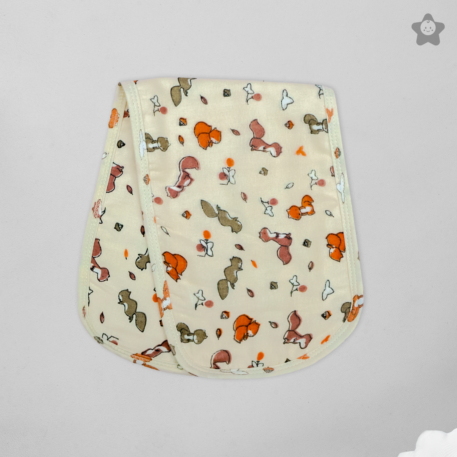 Kika Kiki Frolic Prints Burp Cloth- 100% Soft Muslin Cotton (Pack of 3)
