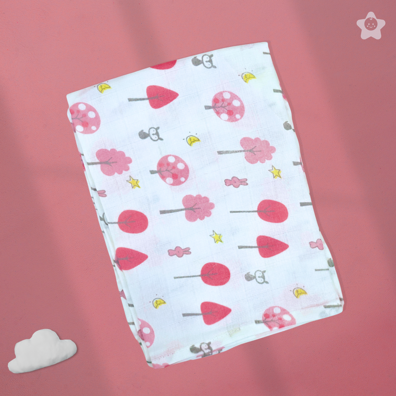 Kika Kiki Fuchisa Muslin Swaddle Blanket - Ultra soft 100% Muslin Cotton Swaddle Wrapper (pack of 3)